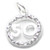 50th Birthday sterling silver charm pendant .925 Number 50 Anniversary