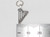 Harp sterling silver charm .925 x 1 Harps Music charms detail