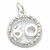60th Birthday sterling silver charm pendant .925 Number Sixty 60 Anniversary
