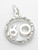 60th Birthday sterling silver charm pendant .925 Number Sixty 60 Anniversary