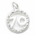 70th Birthday sterling silver charm .925 Birthdays for Seventy