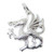 Dragon sterling silver charm - pendant .925 x 1 Welsh Dragons charms K