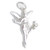 Fairy holding flowers sterling silver charm .925 x 1 Fairies charms
