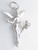 Fairy holding flowers sterling silver charm .925 x 1 Fairies charms additional view