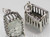 Cot with a baby sterling silver charm .925 Newborn babies charms additional view