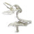 Fairy on Toadstool sterling silver charm .925 x 1 Mushroom Faries charms