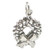 Wreath Christmas sterling silver charm .925 x 1 Xmas Wreaths