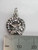 Wreath Christmas sterling silver charm .925 x 1 Xmas Wreaths side view