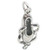 Ballet slipper sterling silver charm .925 x 1 Ballerina shoe charms