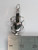 Ballet slipper sterling silver charm .925 Ballerina shoe charms side view