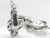 Ballet slipper sterling silver charm .925 Ballerina shoe charms extra view