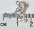 Ice hockey player sterling silver charm .925 Hocky charms size example