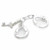 Handcuffs and Key sterling silver charm .925 Non opening Hand Cuffs