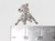 Gymnast sterling silver charm .925 Gymnastics charms side view