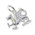 Dragon sterling silver 2D charm .925 x 1 Welsh Dragons charms F