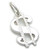 Dollar sign sterling silver charm .925 x 1 Money Dollars charms