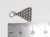 Billiard Balls Racked streling silver charm .925 x 1 Snooker charms side view