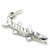 Barracuda fish sterlng silver charm .925 Baracuda Barracudas charms