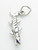 Barracuda fish sterlng silver charm .925 Baracuda Barracudas charms side view