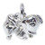 Pekingese dog sterling silver charm .925 x 1 Pekenese dogs charms A1