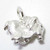 Pekingese dog sterling silver charm .925 x 1 Pekenese dogs charms A1 side view