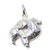 Pomeranian dog sterling silver charm .925 Poms Pom dogs charms A