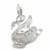 Swan with 2 Cygnets sterling silver charm .925 x 1 Swans charms