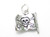 Pirate Flag sterling silver charm .925 Skull Crossbones Pirates charms additional view
