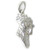 Cockerel Head sterling silver charm .925 x 1 Chickens Rooster Cock