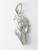 Cockerel Head sterling silver charm .925 x 1 Chickens Rooster Cock additional view