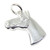 Horse sterling silver 2d charm .925 x 1 Horses charms A1