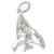Mermaid sitting on dolphin sterling silver charm .925 Mermaids charms