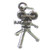 Movie Camera sterling silver charm .925 x 1 Movies Cameras Film charms