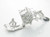 Haunted House opening sterling silver charm .925 Ghosts charms side view