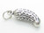 Cucumber Pickle Gherkin sterling silver charm .925 x 1 cucumbers charms side view