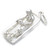 Lady taking a Bath with rubber duck sterling silver charm .925