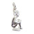 Pixie sitting on a toadstool sterling silver charm .925 x 1 Pixies charms A