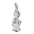 Pixie sitting on a toadstool sterling silver charm .925 Pixies charms A alternate view
