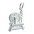 Spinning Wheel sterling silver charm .925 x 1 Sewing thread charms A image 6