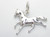 Horse 2D sterling silver charm .925 Horses charms additional view