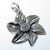 Poinsettia flower sterling silver charm .925 x 1 Poinsettias Flowers charms additional view