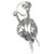 Wool and Knitting Needles sterling silver charm .925 Yarn Balls