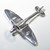 Spitfire plane sterling silver charm .925 x 1 Aircraft Spitfires planes charms side view