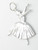 2D Ballerina sterling silver charm .925 x 1 Ballet charms side view