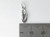 Flip Flop sterling silver small charm .925 Flipflop charms side view