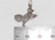 Cockerel - Rooster sterling silver charm .925 Cock Chicken charms size example