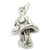 Toadstool Mushroom sterling silver charm .925 x1 Fungi Toad Stool