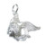 Goldfish sterling silver charm .925 x 1 Fishes Gold Fish charms
