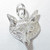 Fox Head sterling silver charm .925 x 1 Foxes charms A1