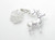 Rudolph Reindeer - Snow Flake sterling silver charm .925 x 1 Christmas additional view